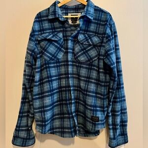 Quiksilver Navy and Gray Modern Fit Shirt